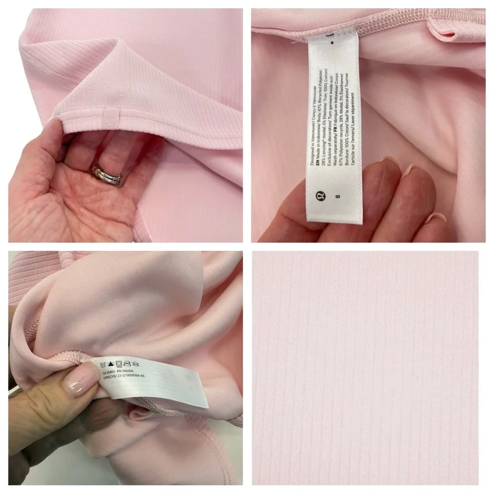 Lululemon Ribbed Softstreme Tank Dress 8 Pink